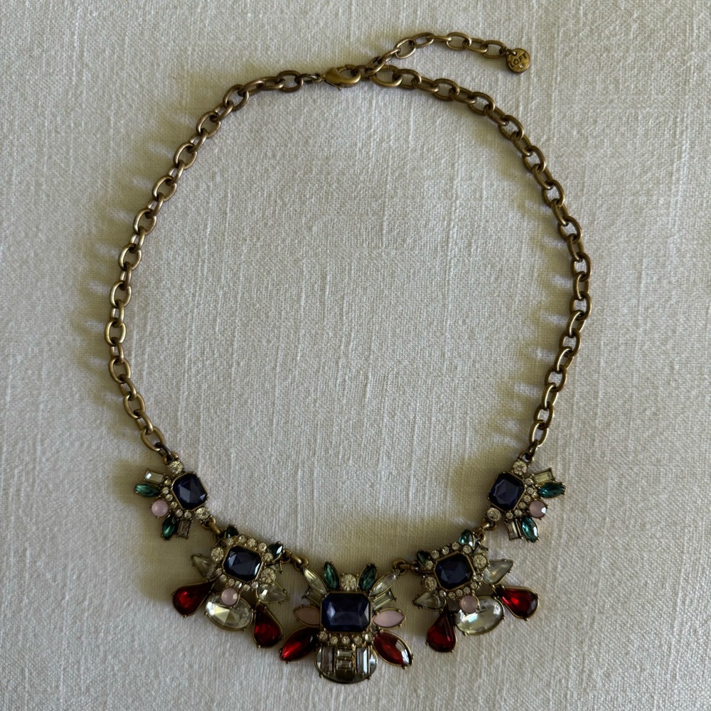 LOFT by Ann Taylor Colorful gemstone statement necklace - Picture 2 of 4